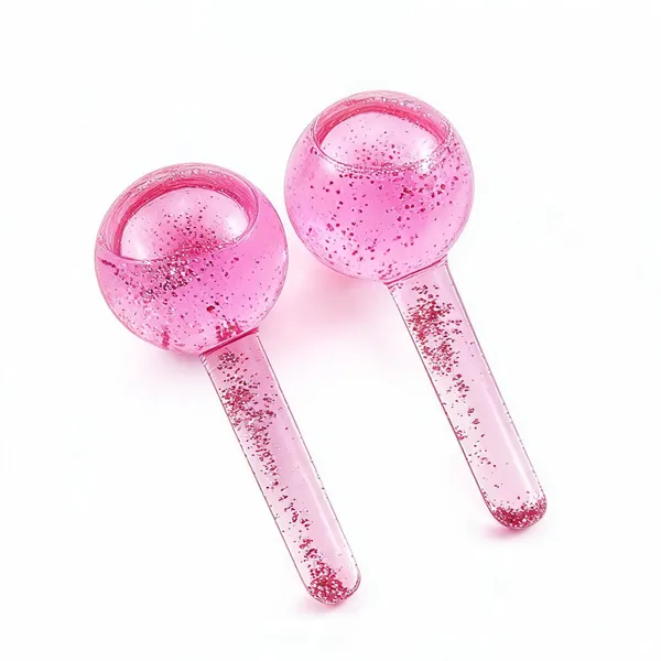 Fennec_Mart_Pink_Glass_Cooling_Ice_Globes_Facial_Roller_Set_2Pcs_-_Pack_of_2