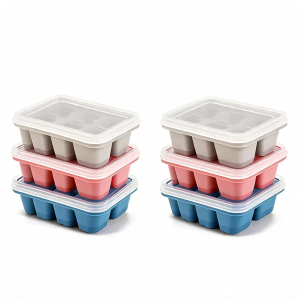 Bpa_Free_Mini_Ice_Cube_Trays_With_Lids_6-Cube_Mould_Set_Of_3_-_Pack_of_2