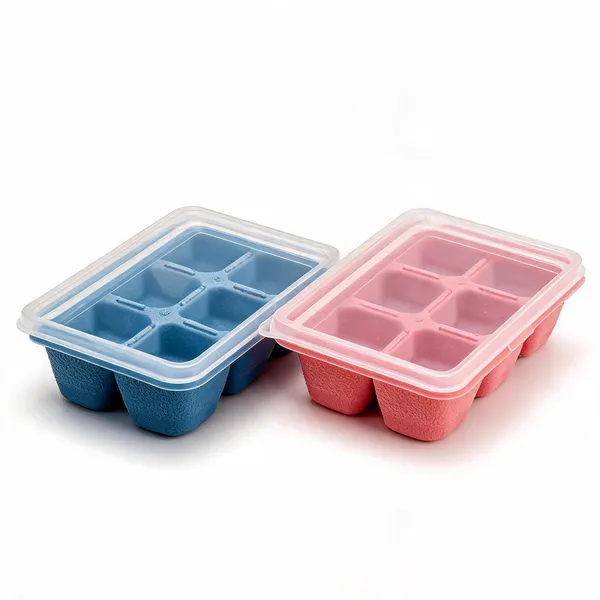 Bpa_Free_Mini_Ice_Cube_Trays_With_Lids_6-Cube_Mould_Set_Of_3_-_Pack_of_2
