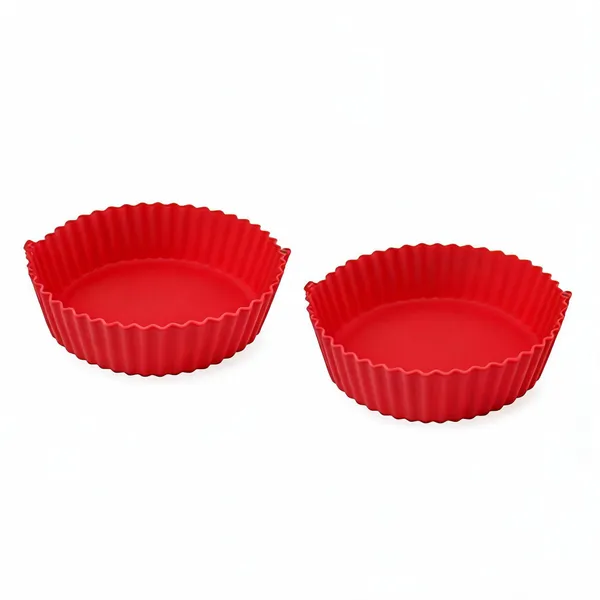 Silicone_Non_Stick_Air_Fryer_Pot_With_Muffin_Cups_Bpa_Free_Red___Pack_of_2