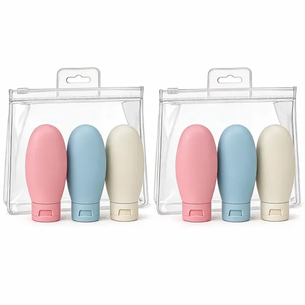 Multicolor_Silicone_Leak_Proof_Squeezable_Travel_Toiletry_Bottles_Set_Of_3_-_Pack_of_2