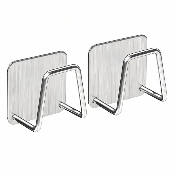 Sus304_Stainless_Steel_Adhesive_Sink_Sponge_Holder_Kitchen_Caddy_Pack_Of_2_-_Pack_of_2