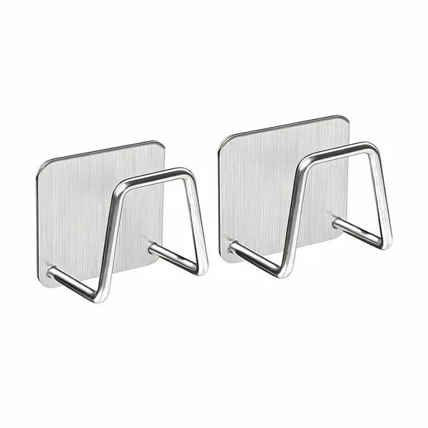 Sus304_Stainless_Steel_Adhesive_Sink_Sponge_Holder_Kitchen_Caddy_Pack_Of_2_-_Pack_of_2