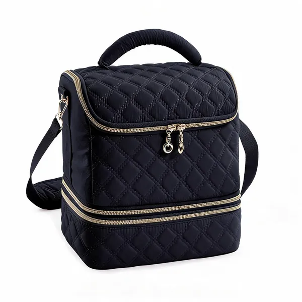 Checkerboard_Black_Nylon_30-Bottle_Nail_Polish_Organizer_Bag