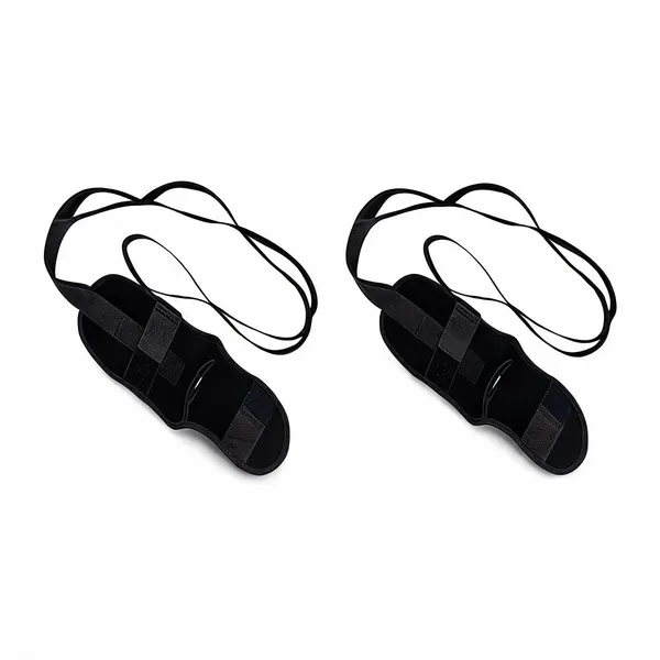 Black_Nylon_Adjustable_Yoga_Stretching_Strap_For_Plantar_Fasciitis___Pack_of_2
