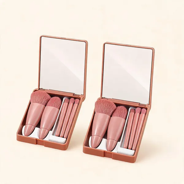 Travel_Mini_5_Piece_Makeup_Brush_Set_With_Mirror_Synthetic_Hair___Pack_of_2