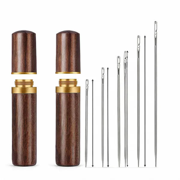 Self-Threading_Quilting_Needles_Set_With_Wooden_Case_Pack_Of_30_-_Pack_of_2