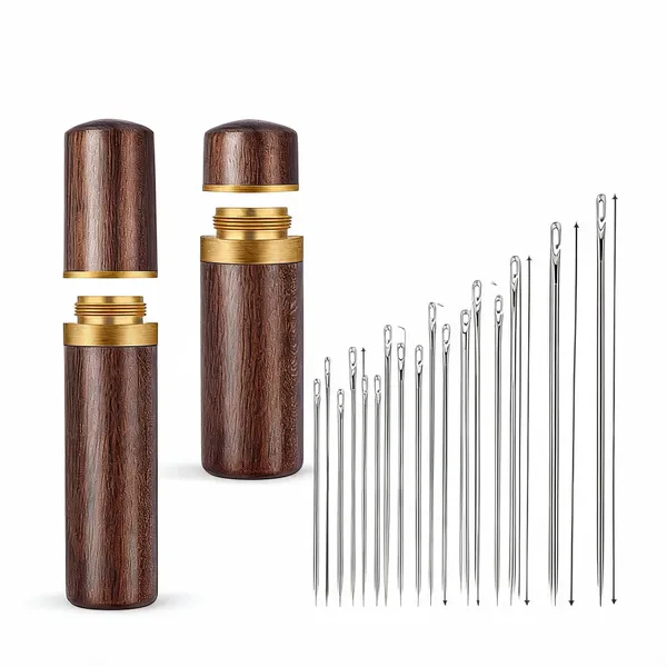 Fennec_Mart_30Pcs_Self_Threading_Quilting_Needles_Set_With_Wooden_Case_Assorted_Long_Hand_Sewing_Needles_For_Quilting_Embroidery_Mending_Cross_Stitch_Diy_Craft_Projects_Easy_Threading_Needles___Pack_of_2