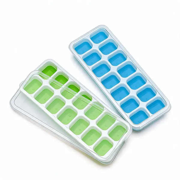 Bpa-Free_Plastic_Push-Button_Ice_Cube_Tray_With_Lid_And_Scoop_-_Pack_of_2