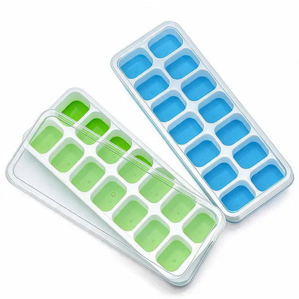 Bpa_Free_Abs_Push_Release_Ice_Cube_Tray_With_Lid_And_Scoop_Pack_Of_2___Pack_of_2