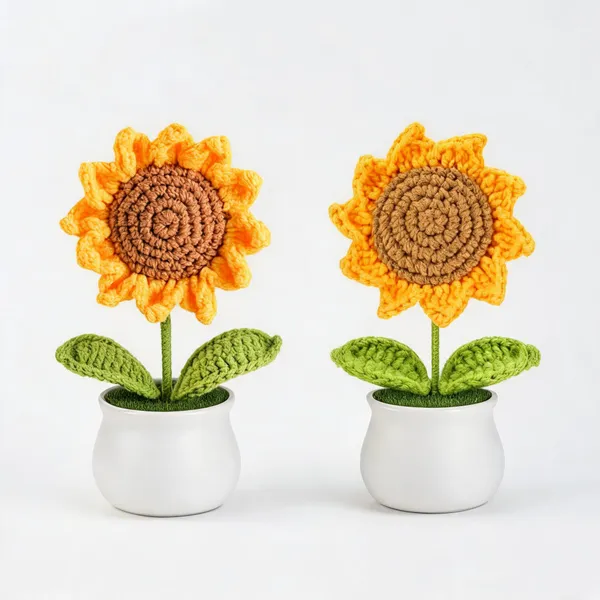 Handcrafted_Crochet_Sunflower_Artificial_Plant_In_White_Ceramic_Pot_-_Pack_of_2