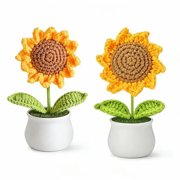Handcrafted_Crochet_Sunflower_Artificial_Plant_White_Ceramic_Pot___Pack_of_2