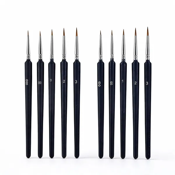 Wooden_Handle_Detail_Paint_Brush_Set_Sizes_000-3_For_Miniatures_Art_Pack_Of_6_-_Pack_of_2