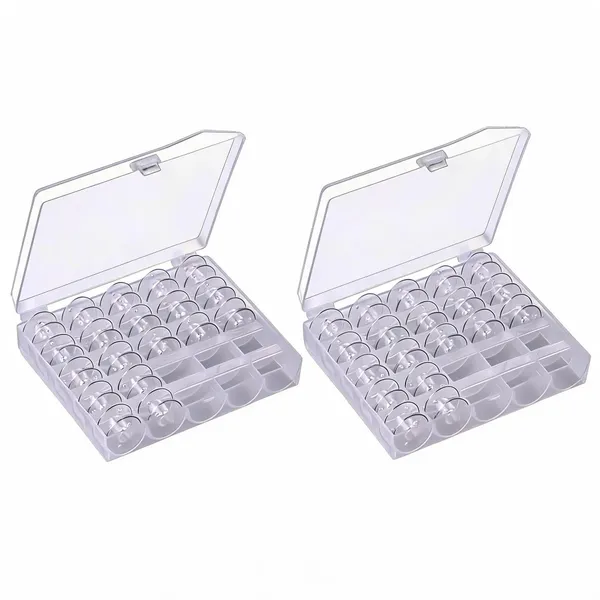 Clear_Plastic_Sewing_Machine_Bobbins_With_Storage_Case_Set_Of_25_-_Pack_of_2