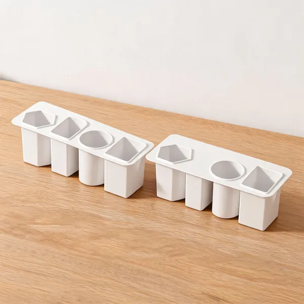 Self_Adhesive_4_Slot_Desktop_Pencil_Case_Stationery_Organizer_White___Pack_of_2