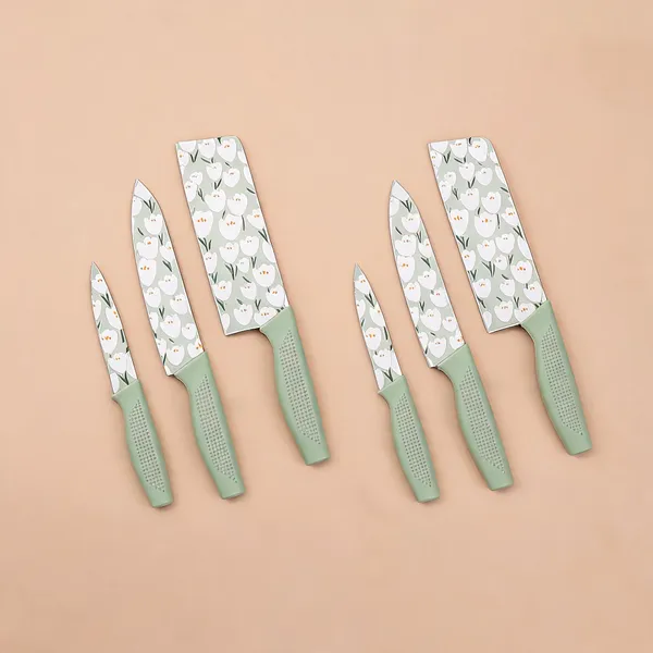 High_Carbon_Stainless_Steel_Color_Coated_Kitchen_Knife_Set_3_Piece_Green_-_Pack_of_2