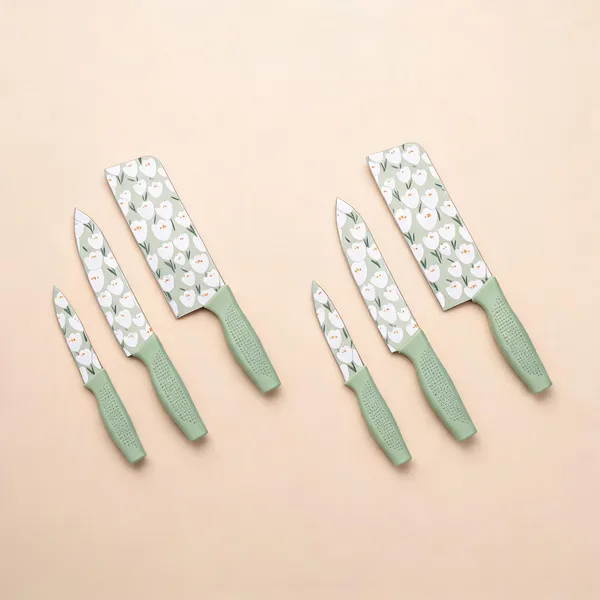 High_Carbon_Stainless_Steel_Chef_Kitchen_Knife_Set_Ergonomic_Handle_Green_3_Pcs___Pack_of_2