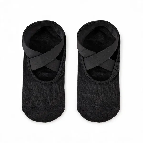 Fennec_Mart_Black_Non_Slip_Grip_Strap_Yoga_Socks_For_Women___Pack_of_2