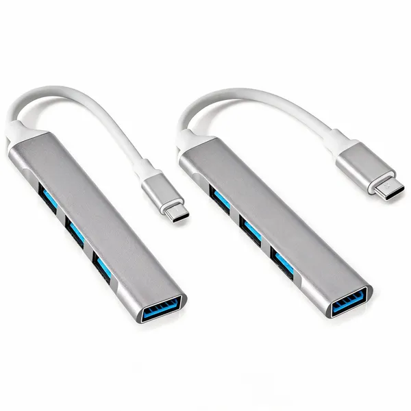 Aluminum_Usb_C_To_4_Port_Usb_3.0_Hub_Adapter_5Gbps_Plug_And_Play___Pack_of_2