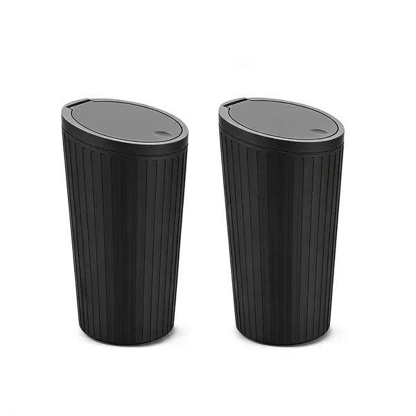 Black_Leakproof_Cup_Holder_Fit_Car_Trash_Can_With_Lid_-_Pack_of_2