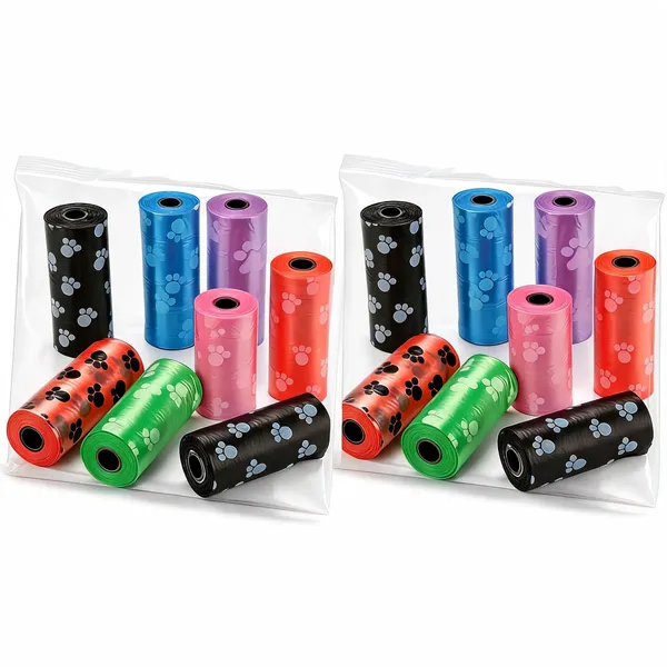 Leak-Proof_Thick_Dog_Poop_Waste_Bags_With_Paw_Print_120_Count_8_Rolls_-_Pack_of_2