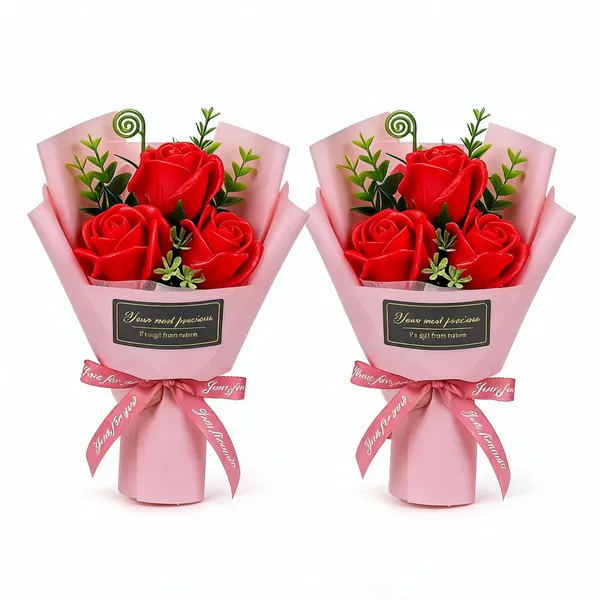Pink_Soap_Flower_Artificial_Rose_Bouquet_3_Heads_Decorative_Gift_-_Pack_of_2