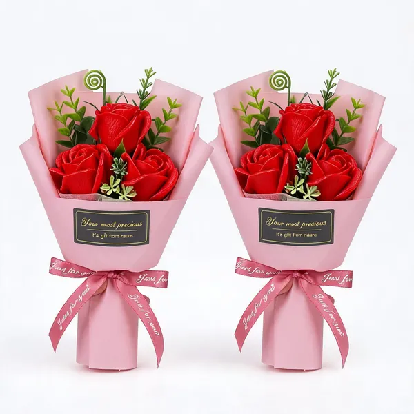 Pink_Soap_Flower_Artificial_Rose_Bouquet_3_Heads_Decorative_Gift_-_Pack_of_2
