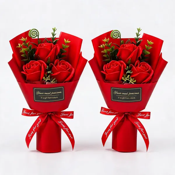 Pink_Soap_Flower_Artificial_Rose_Bouquet_Gift_Set_3_Heads___Pack_of_2