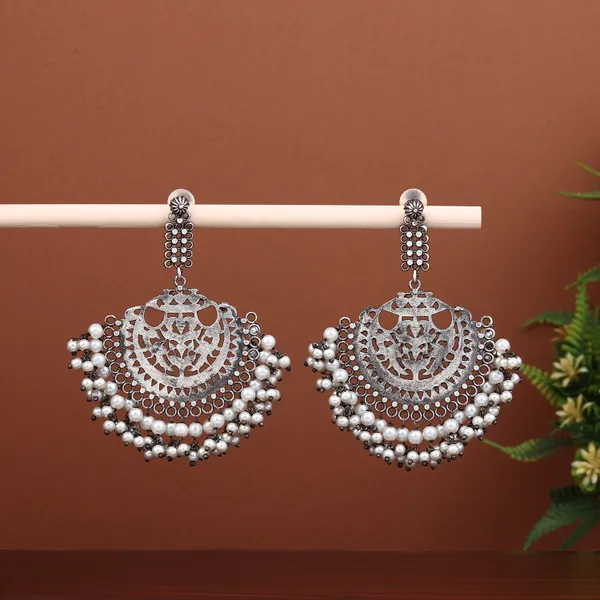Silver_Oxidised_Chandbali