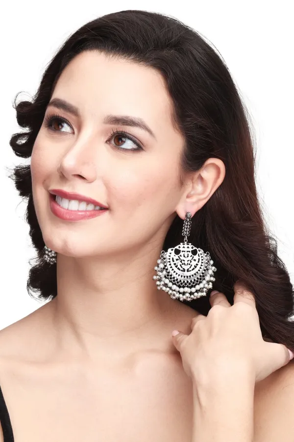 Silver_Oxidised_Chandbali