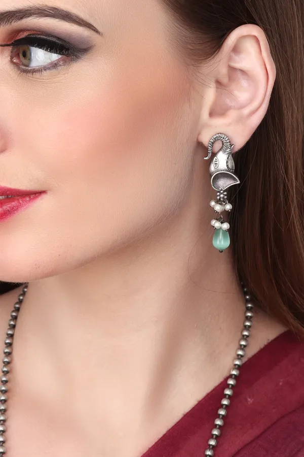 Tribal_Elephant_Motif_Oxidised_Necklace_Set