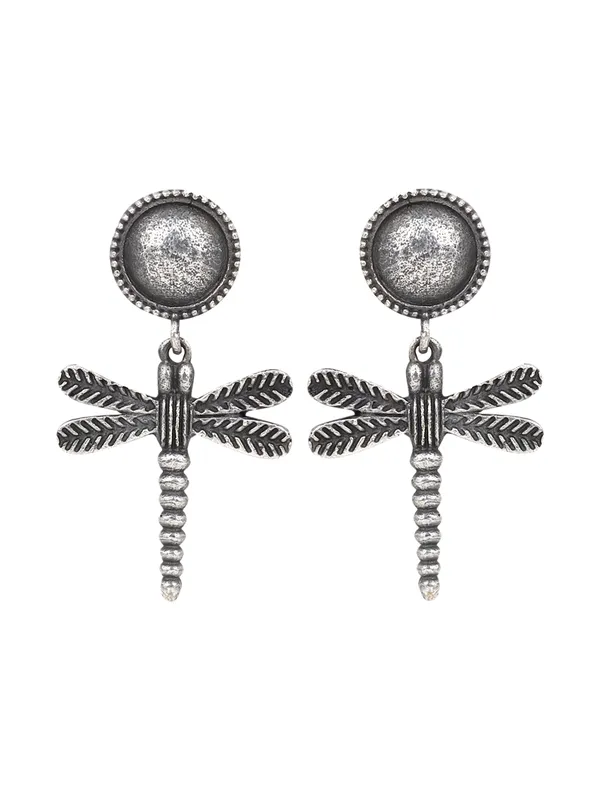Silver_Oxidised_dragon_fly_drop_earring
