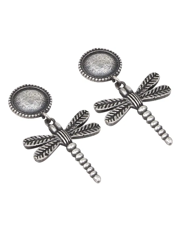 Silver_Oxidised_dragon_fly_drop_earring