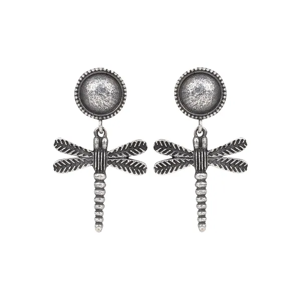 Silver_Oxidised_dragon_fly_drop_earring