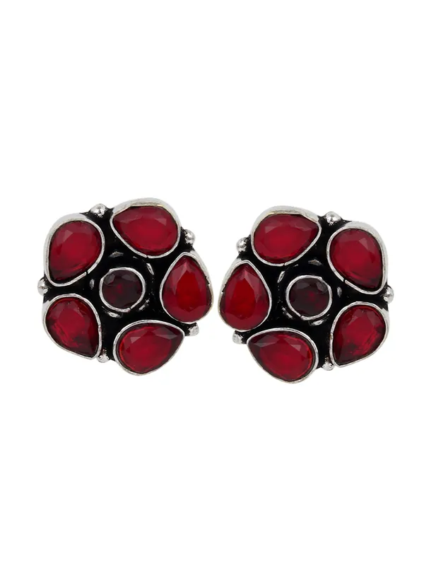 Silver_Oxidised_Finish_Studs_With_Stone_Details
