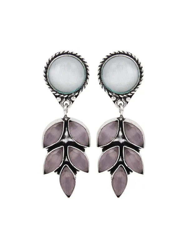 Silver_Oxidised_Leaf_Drop_Earring
