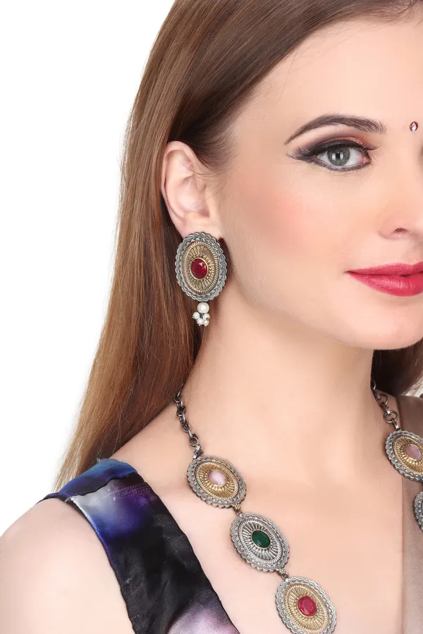 Antique_Multi_stone_Pendant_Necklace_Set