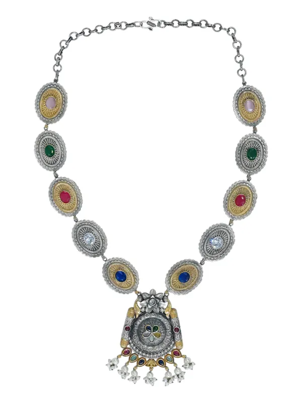Antique_Multi_stone_Pendant_Necklace_Set
