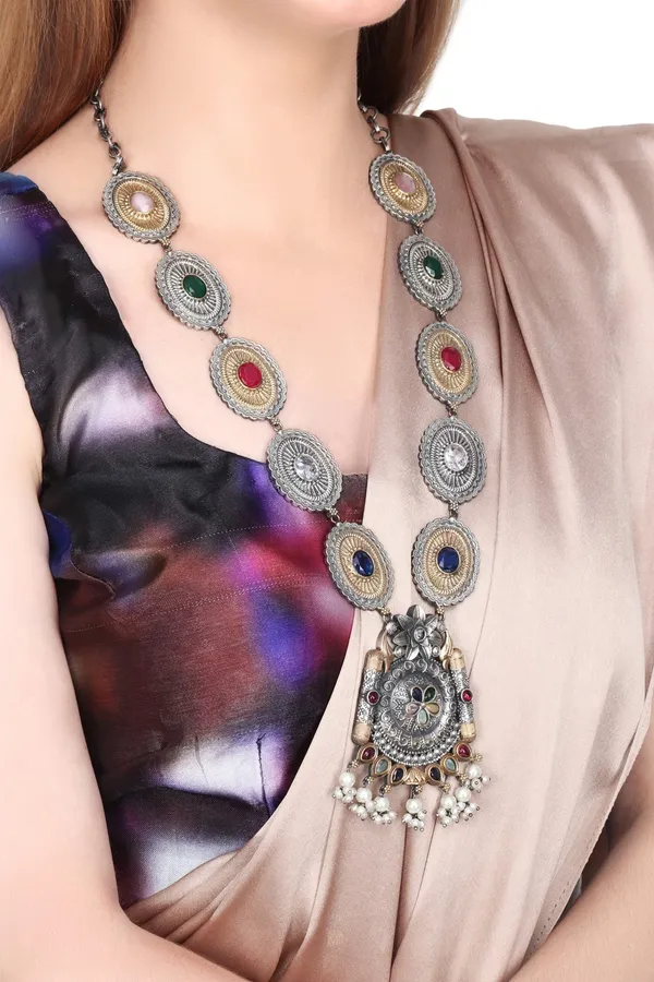 Antique_Multi_stone_Pendant_Necklace_Set