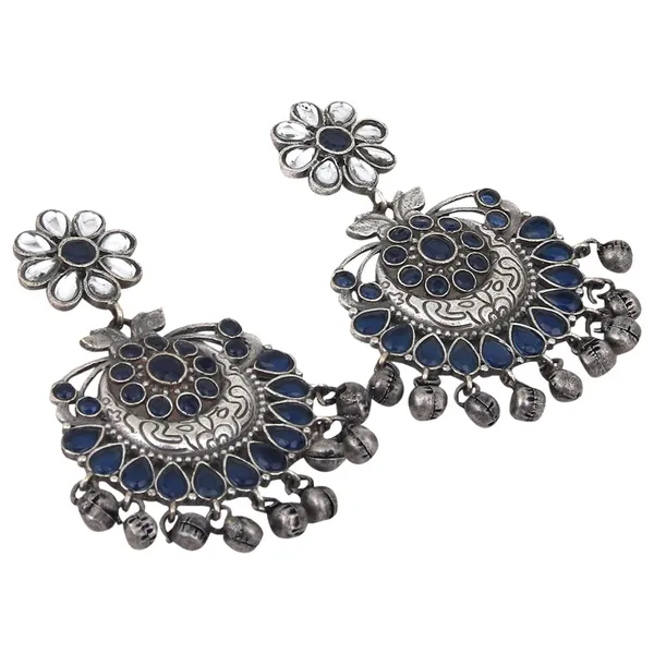 Silver_Oxidised_finish_Chandbali