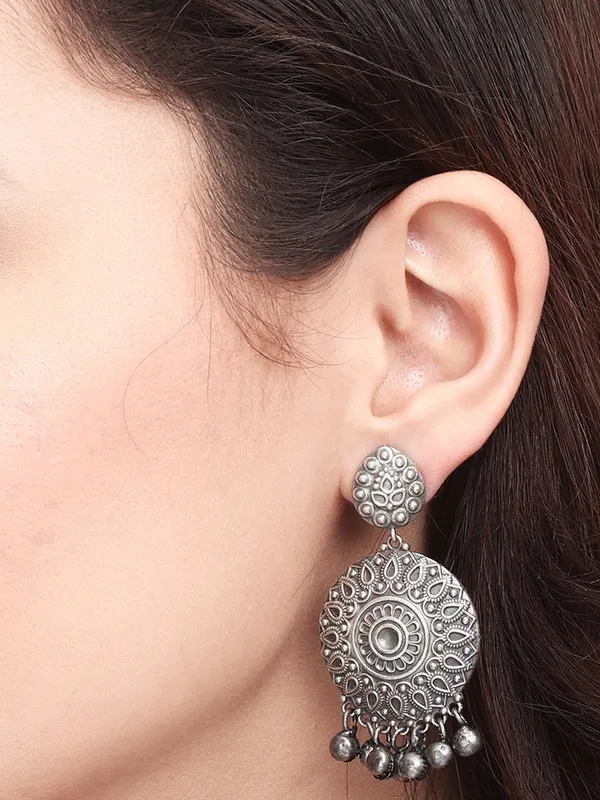 Silver_Oxydised_Drop_Earring
