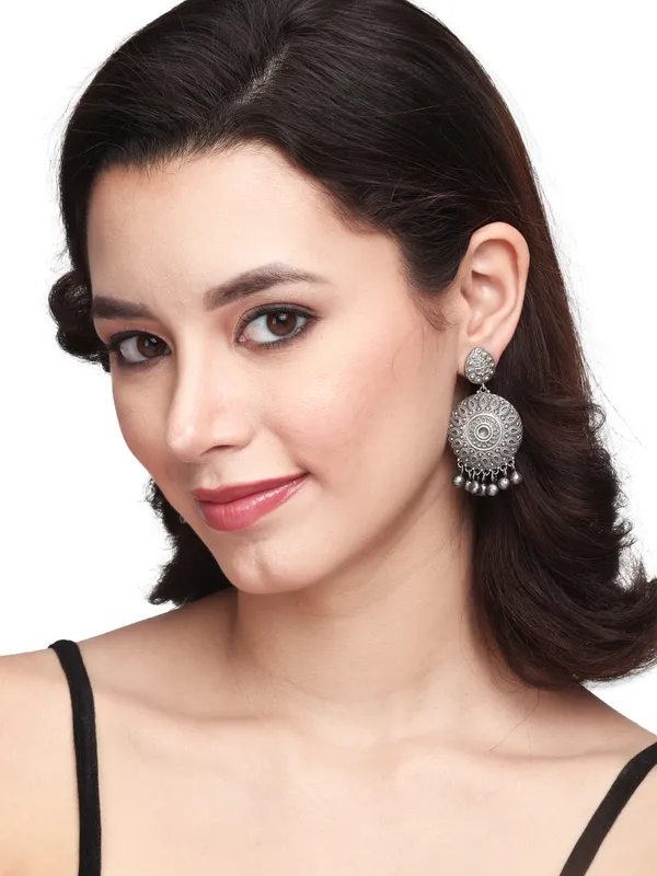 Silver_Oxydised_Drop_Earring