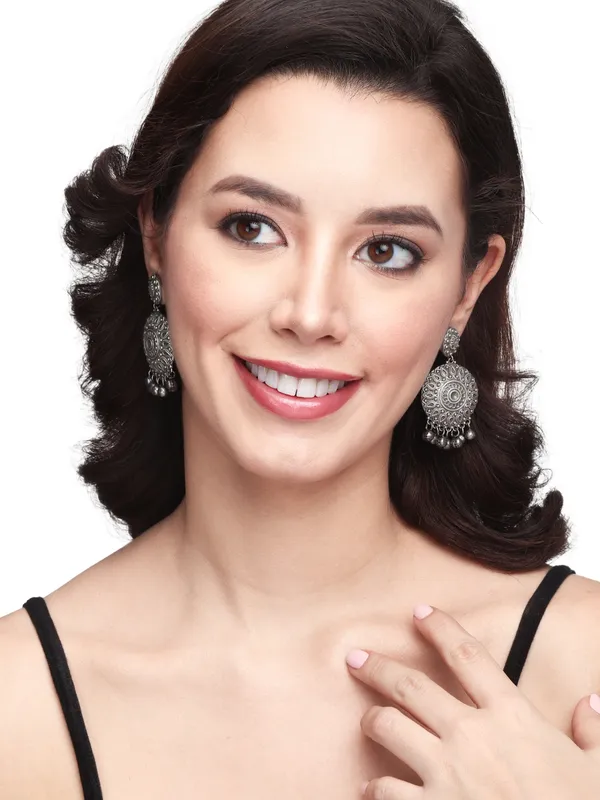 Silver_Oxydised_Drop_Earring