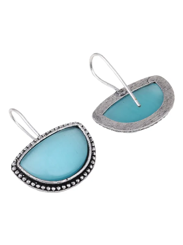 Silver_Oxidized_Drop_Earrings_with_Monalisa_Stone