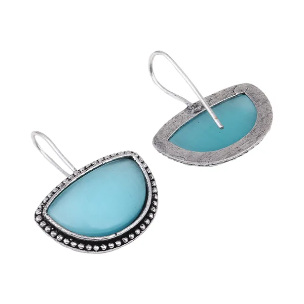 Silver_Oxidized_Drop_Earrings_with_Monalisa_Stone