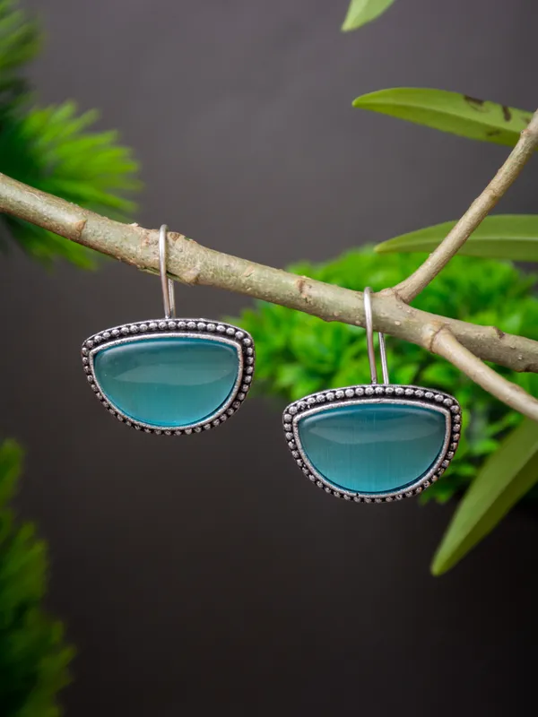 Silver_Oxidized_Drop_Earrings_With_Monalisa_Stone_Pack_Of_2