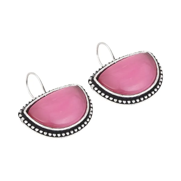 Silver_Oxidized_Drop_Earrings_with_Monalisa_Stone