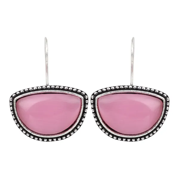Silver_Oxidized_Drop_Earrings_with_Monalisa_Stone