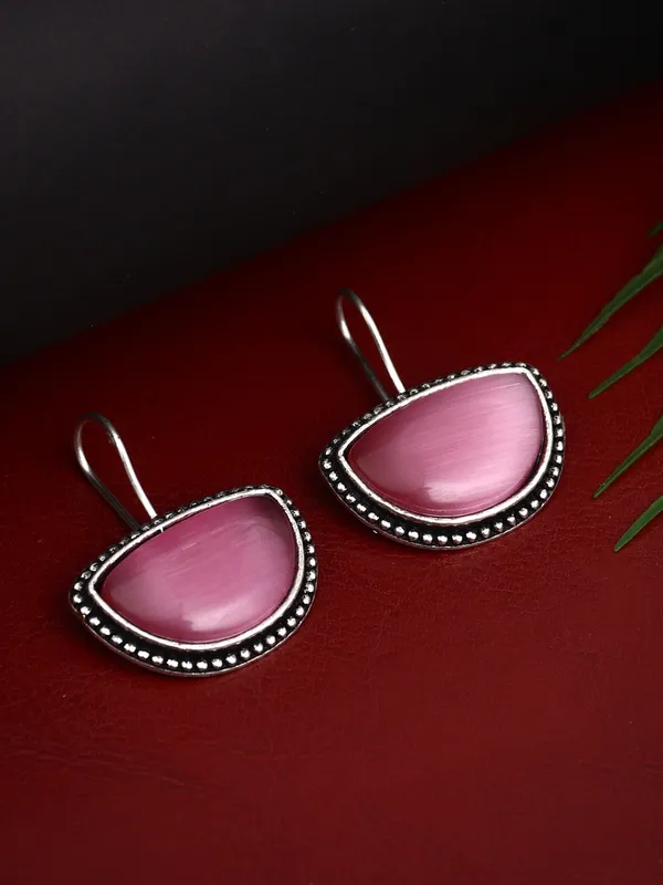 Silver_Oxidized_Drop_Earrings_With_Monalisa_Stone_Pack_Of_2