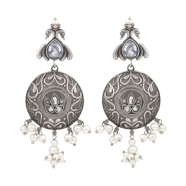 Silver_Oxidised_Finish_Contemporary_Style_Drop_Earrings